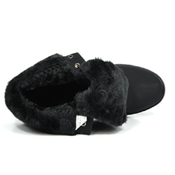 -NWT Dream Pairs Wm 10 Amstorm Blk Faux Suede Boots - Picture 4 of 8
